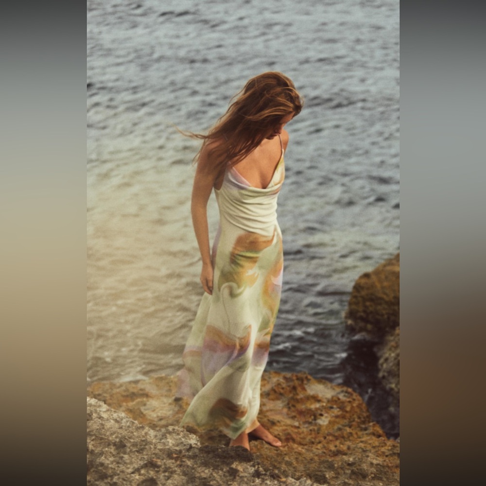 Printed Tulle Dress